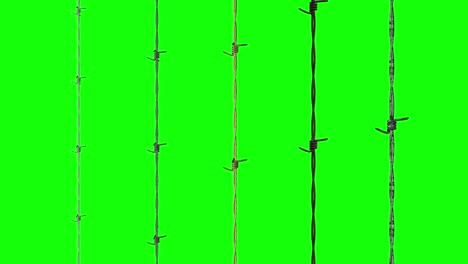 Barbed-Wire-fencing-fence-steel-green-screen